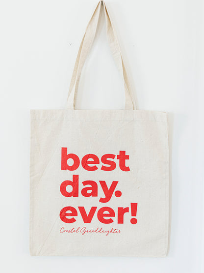 Best Day Ever Tote Bag - Red